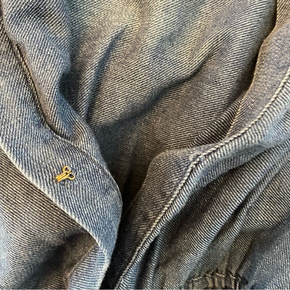 Anthropologie Maeve Somerset Jean Chambray Tiered Maxi Dress - Picture 6 of 8